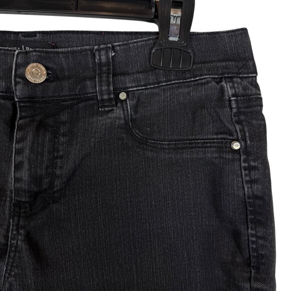 White House Black Market Jeans Women M 31x30 Black Denim Mid-Rise Feel Beautiful - Picture 6 of 14